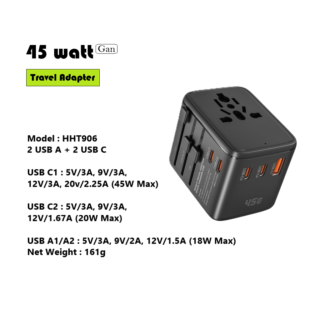 25W, 35w, 45w, 65w Univarsal Travel Adapter  থাম্বনেইল 3