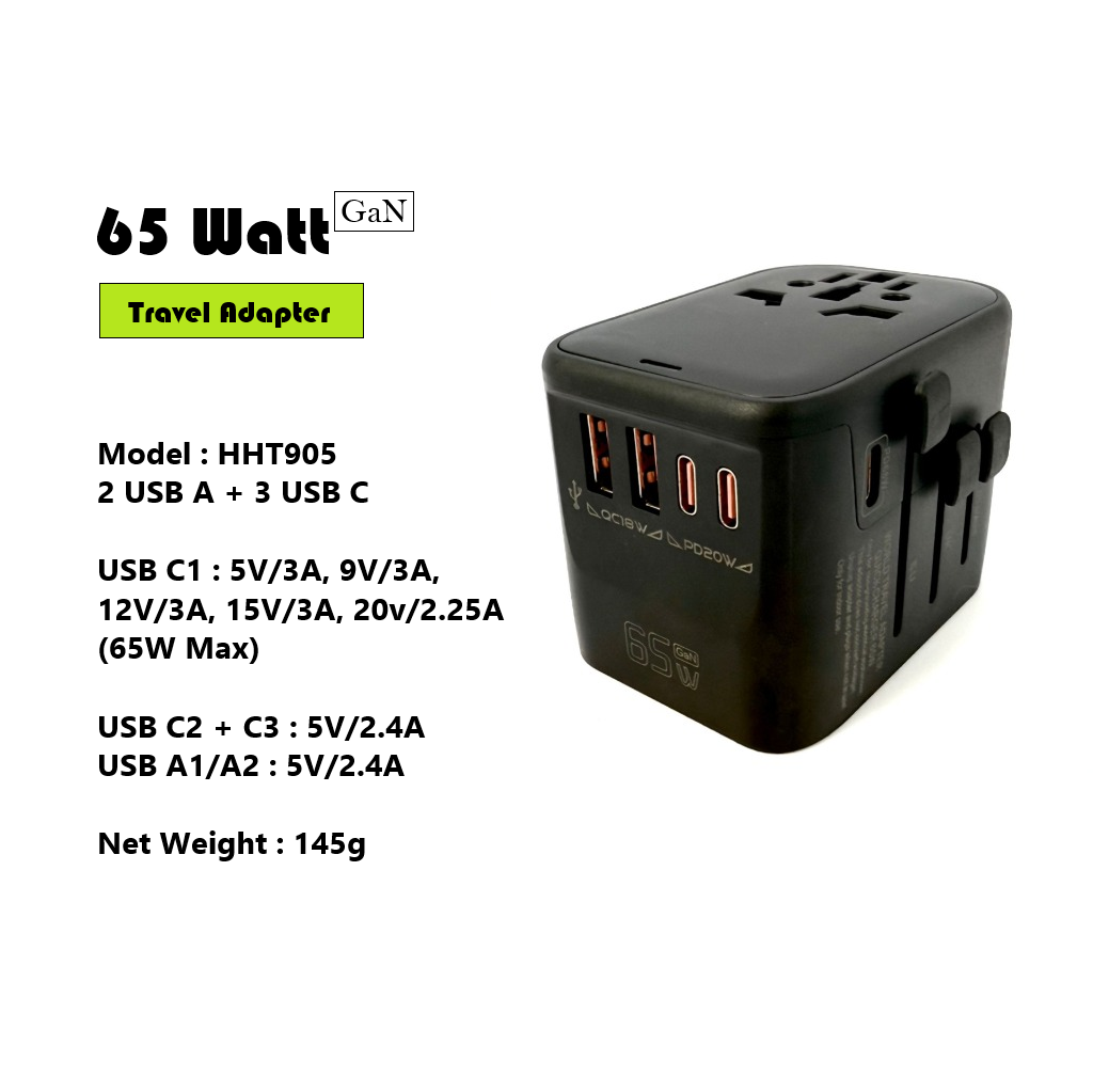 25W, 35w, 45w, 65w Univarsal Travel Adapter  থাম্বনেইল 4